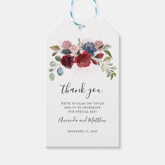 Begrüßung einer böhmischen, rustikalen, blumengesc geschenkanhänger (Vorderseite)