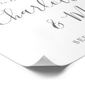 Begrüßung einer eleganten Unterschrift Poster (Ecke)