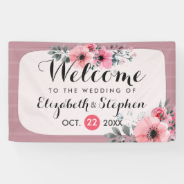 Begrüßung einer eleganten Watercolor-Blumenschrift Banner