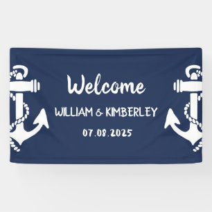 Begrüßung einer Hochzeit der Nautischen Marine Banner