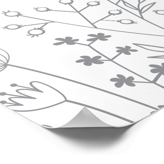 Begrüßung einer neutralen Wildblume Poster (Ecke)