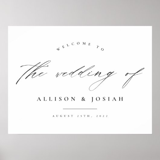 Begrüßung eines einfachen Script White Budget Poster (Vorne)