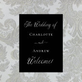 Begrüßung eines Schwarz-weißen Skripts Poster