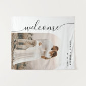 Begrüßung eines vertikalen Skript-Foto Wandteppich (Vorderseite (Horizontal))