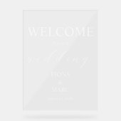 Begrüßung elegant acrylschild (Vorderseite)