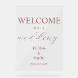 Begrüßung elegant acrylschild