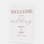 Begrüßung elegant acrylschild (Winkel)