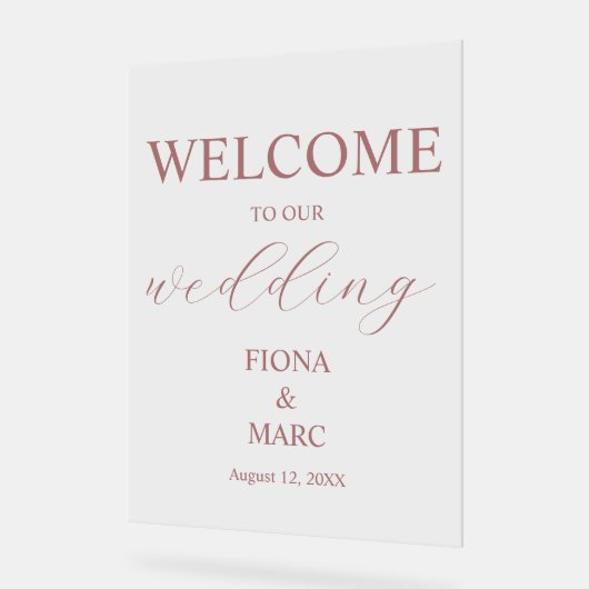 Begrüßung elegant acrylschild (Winkel)