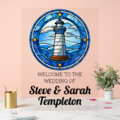 Begrüßung Empfang Schildleuchte Leuchtturm Nautik Acrylschild (Hochzeit)