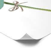 Begrüßung Eukalyptus-Blätter Einfach grün Poster (Ecke)