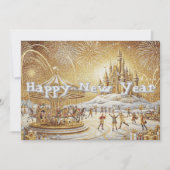 Begrüßung Farbe Gold Feiertagskarte (Vorderseite)