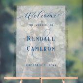 Begrüßung floraler Hintergrund Acrylschild (Neutral)