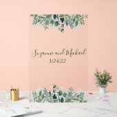 Begrüßung Foliage Blätter Grüne Acrylschild (Hochzeit)