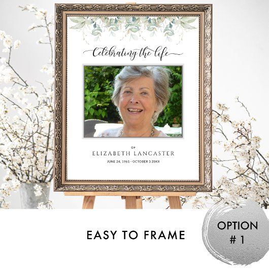 Begrüßung Foto Elegantes Grün Poster