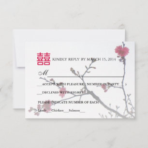 Begrüßung Frühjahr Doppelglücklich Sakura UAWG RSVP Karte