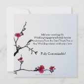 Begrüßung Frühling/Oriental Sakura Doppeltes Glück Einladung (Rückseite)