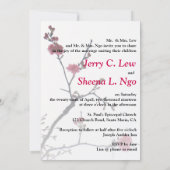 Begrüßung Frühlingssakura Double Happiness Hochzei Einladung (Rückseite)