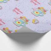 Begrüßung Frühlingswasser kann Geschenkpapier (Ecke)