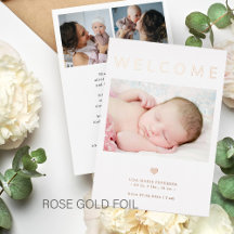 Begrüßung für Baby 3 Foto Rose