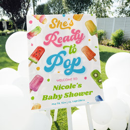 Begrüßung für Pop Baby Dusche Acrylschild