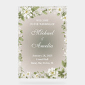 Begrüßung Gebirgsschild mit weißem Olivenbäumen Acrylschild (Vorderseite)