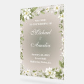 Begrüßung Gebirgsschild mit weißem Olivenbäumen Acrylschild (Winkel)