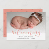 Begrüßung - Geburtshilfekarte Ankündigung (Vorne/Hinten)