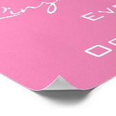 Begrüßung Geburtstag Pink Gold Ballons Poster (Ecke)