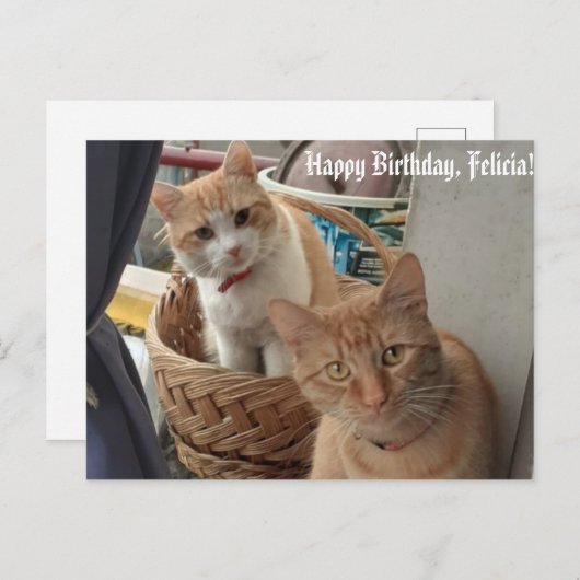 Begrüßung Geburtstagskarte Postkarte (Vorne/Hinten)