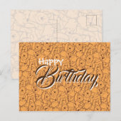 Begrüßung Geburtstagskarte Wenny the pooh Postkarte (Vorne/Hinten)