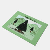 Begrüßung, großer Fuß, nette Gäste, Spaß Fußmatte (Schrägansicht)