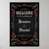 Begrüßung Halloween LIEBE Rose 24x36 Poster (Vorne)