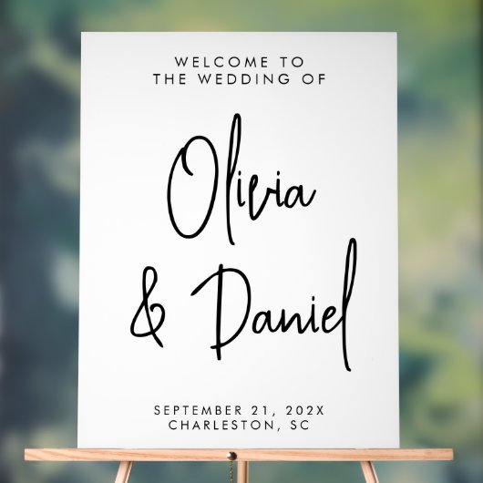 Begrüßung handgeschriebener Skriptschrift Acrylschild (Neutral)