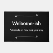 Begrüßung hängt davon ab, wie lange du Bleibe Fußmatte (Vorderseite)