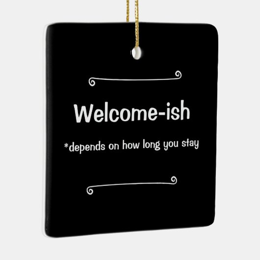 Begrüßung hängt davon ab, wie lange du Bleibe Keramikornament (Rechts)