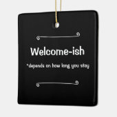 Begrüßung hängt davon ab, wie lange du Bleibe Keramikornament (Links)