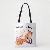 Begrüßung Herbstfox Totbeutel Tasche (Vorderseite)