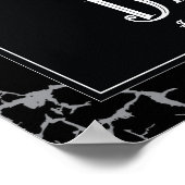 Begrüßung Hochzeitplakat Skeleton Hände Herz Poster (Ecke)