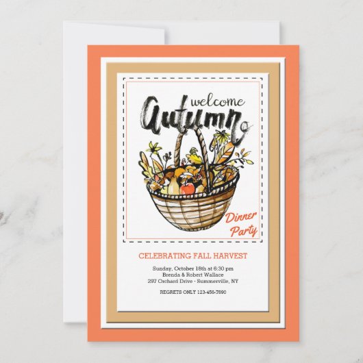 Begrüßung im Herbst Einladung (Vorderseite)