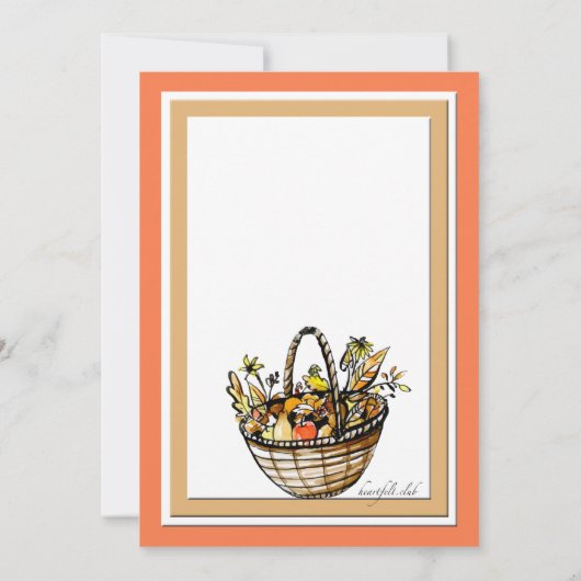 Begrüßung im Herbst Einladung (Rückseite)