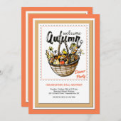 Begrüßung im Herbst Einladung (Vorne/Hinten)