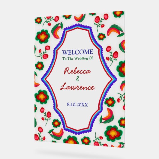 Begrüßung in Mexiko Acrylschild (Winkel)