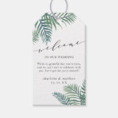 Begrüßung in tropischen Foliage Geschenkanhänger (Vorderseite)