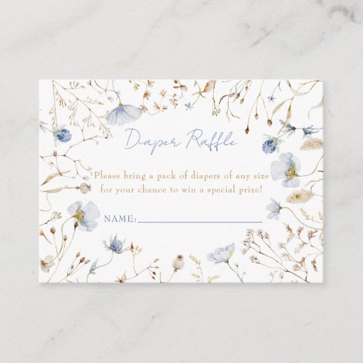 Begrüßung Kleine Wildblume Windeln Umklammerung Begleitkarte (Vorderseite)