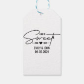 Begrüßung Liebe ist süße Herzkalligraphie Geschenkanhänger (Rückseite)