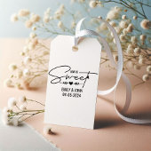 Begrüßung Liebe ist süße Herzkalligraphie Geschenkanhänger