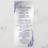 Begrüßung Lila Blauer Blütensilber Moderne Programm (Vorderseite)