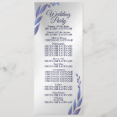 Begrüßung Lila Blauer Blütensilber Moderne Programm (Rückseite)