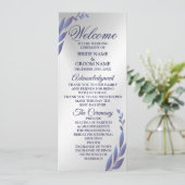 Begrüßung Lila Blauer Blütensilber Moderne Programm (Stehend Vorderseite)