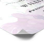 Begrüßung lila Blumen und Kalligrafie Begrüßung Poster (Ecke)